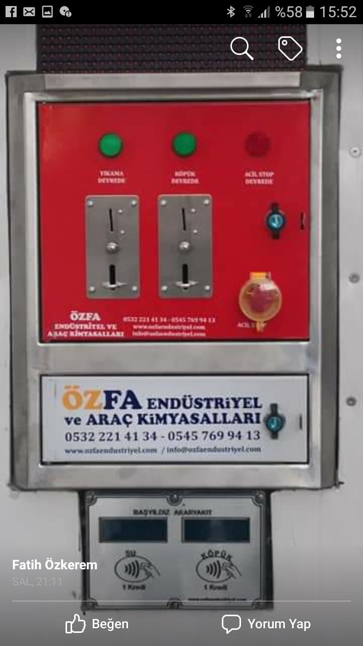 ÖZFA self-servis araç yıkama istasyonu — referans görseli 83